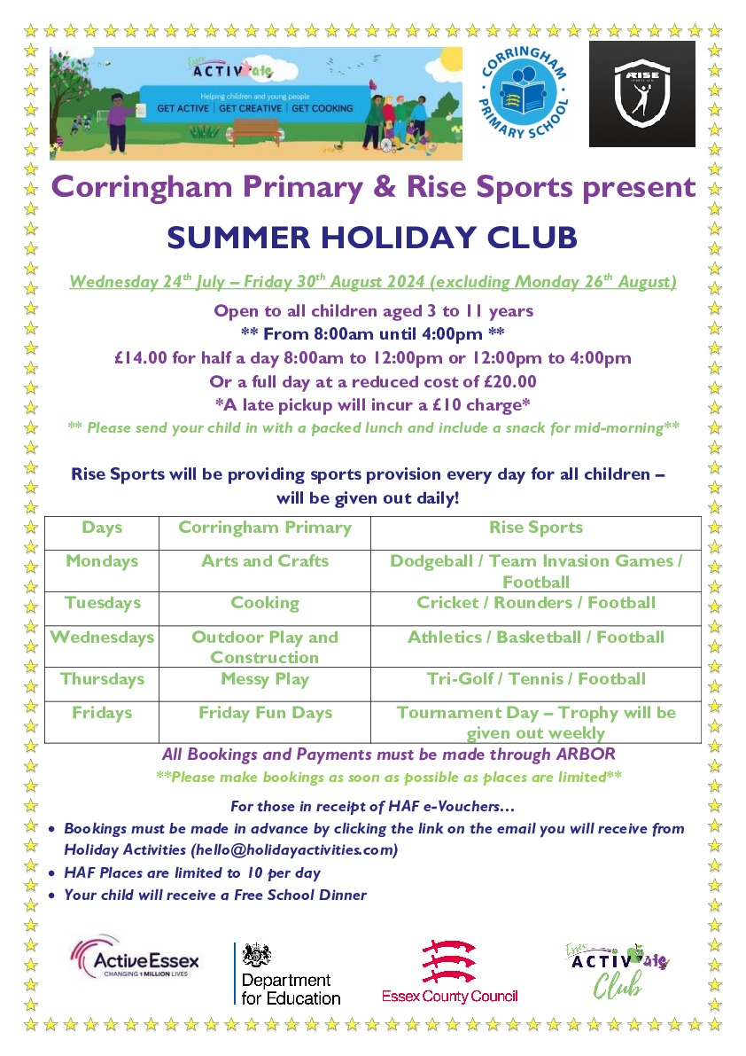 Summer Holiday Club Flyer